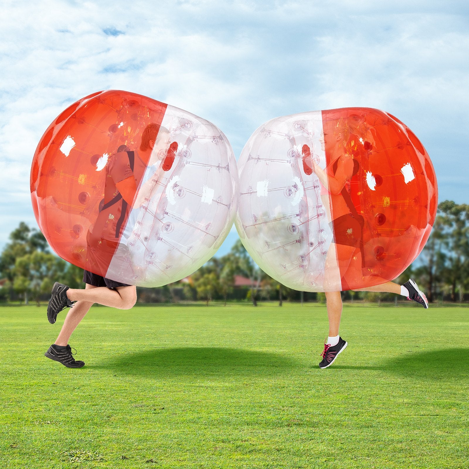 Dog Toys: VEVOR Inflatable Bumper Ball 1-Pack, 5FT/1.5M Body Sumo Zorb Balls for Teen & Adult, 0.8mm Thick PVC Human Hamster Bubble Balls for Outdoor Team Gaming Play, Bumper Bopper Toys for Garden, Yard, Park