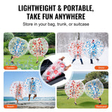Ball Pits & Play Pens: VEVOR Inflatable Bumper Balls 2-Pack, 5FT/1.5M Body Sumo Zorb Balls for Teen & Adult, 0.8mm Thick PVC Human Hamster Bubble Balls for Outdoor Team Gaming Play, Bumper Bopper Toys for Garden, Yard, Park