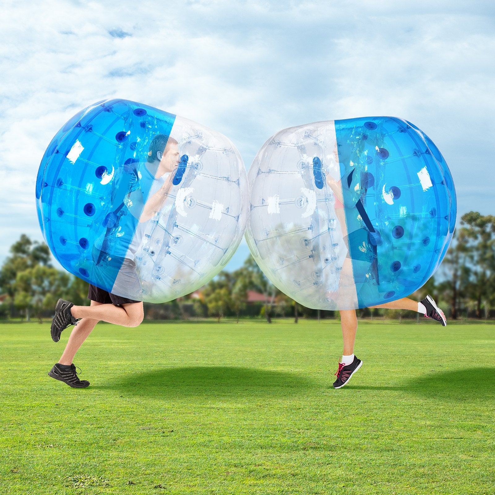 Dog Toys: VEVOR Inflatable Bumper Ball 1-Pack, 5FT/1.5M Body Sumo Zorb Balls for Teen & Adult, 0.8mm Thick PVC Human Hamster Bubble Balls for Outdoor Team Gaming Play, Bumper Bopper Toys for Garden, Yard, Park