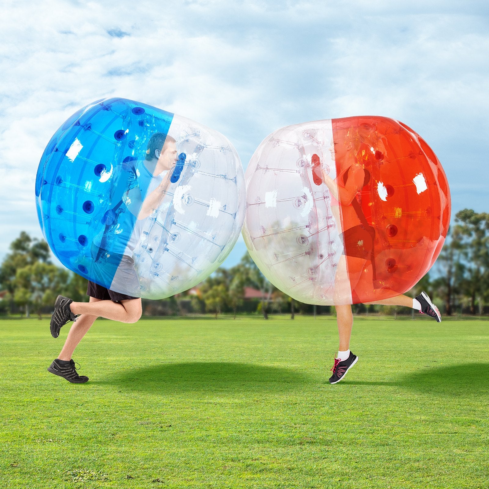 Ball Pits & Play Pens: VEVOR Inflatable Bumper Balls 2-Pack, 5FT/1.5M Body Sumo Zorb Balls for Teen & Adult, 0.8mm Thick PVC Human Hamster Bubble Balls for Outdoor Team Gaming Play, Bumper Bopper Toys for Garden, Yard, Park