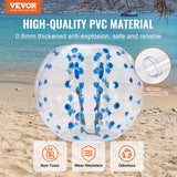 Table Tennis: VEVOR Inflatable Bumper Ball 1-Pack, 5FT/1.5M Body Sumo Zorb Balls for Teen & Adult, 0.8mm Thick PVC Human Hamster Bubble Balls for Outdoor Team Gaming Play, Bumper Bopper Toys for Garden, Yard, Park