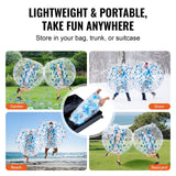 Table Tennis: VEVOR Inflatable Bumper Ball 1-Pack, 5FT/1.5M Body Sumo Zorb Balls for Teen & Adult, 0.8mm Thick PVC Human Hamster Bubble Balls for Outdoor Team Gaming Play, Bumper Bopper Toys for Garden, Yard, Park