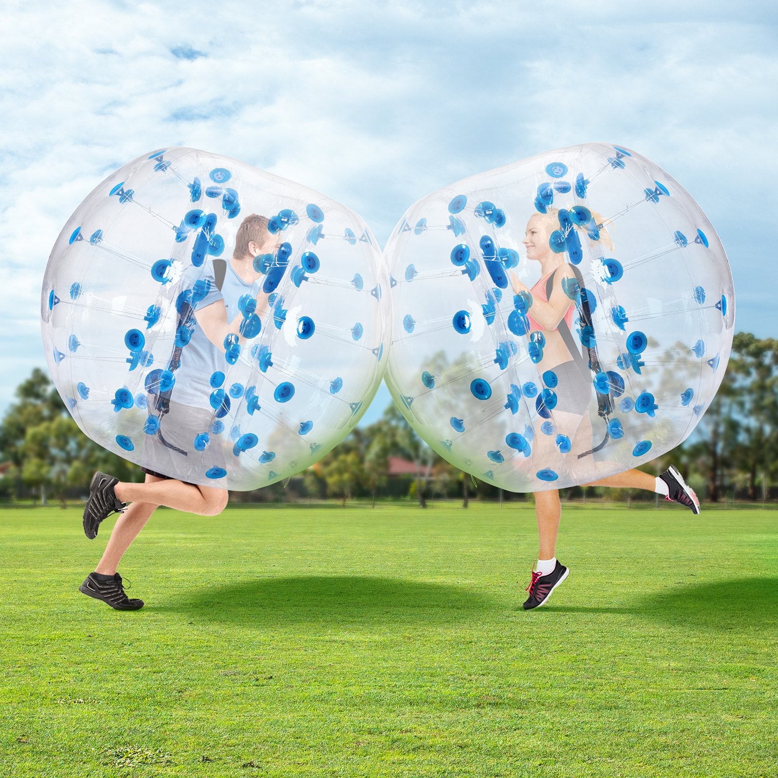 Table Tennis: VEVOR Inflatable Bumper Ball 1-Pack, 5FT/1.5M Body Sumo Zorb Balls for Teen & Adult, 0.8mm Thick PVC Human Hamster Bubble Balls for Outdoor Team Gaming Play, Bumper Bopper Toys for Garden, Yard, Park