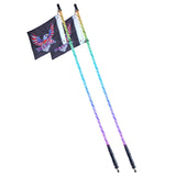 Hoverboards: VEVOR 2 PCS 5 FT Whip Light, APP & RF Remote Control Led Whip Light, Waterproof Spiral RGB Chasing Lighted Whips with 4 Flags, for UTVs, ATVs, Motorcycles, RZR, Can-am, Trucks, Off-road, Go-karts