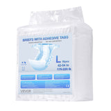 Feminine Sanitary Supplies: VEVOR Adult Briefs with Adhesive Tabs Incontinence Briefs for Men Women L Size
