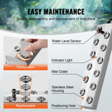 Gardening Tools: VEVOR Ultrasonic Mist Maker 12 Head, 9000mL/H Ultrasonic Fogger, Mist Maker with 300W IP67 Waterproof Power Supply, Buoy, Replacement Discs, for Pond, Garden, Rockery, Greenhouse, Halloween Decoration