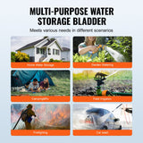 Portable Toilets & Showers: VEVOR Portable Water Storage Bladder 264 Gal PVC Collapsible Water Tank Black