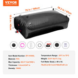 Portable Toilets & Showers: VEVOR Portable Water Storage Bladder 264 Gal PVC Collapsible Water Tank Black