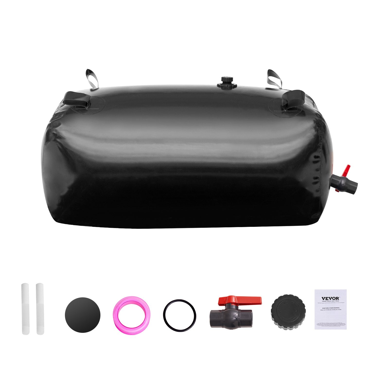 Portable Toilets & Showers: VEVOR Portable Water Storage Bladder 29.9 Gal PVC Collapsible Water Tank Black
