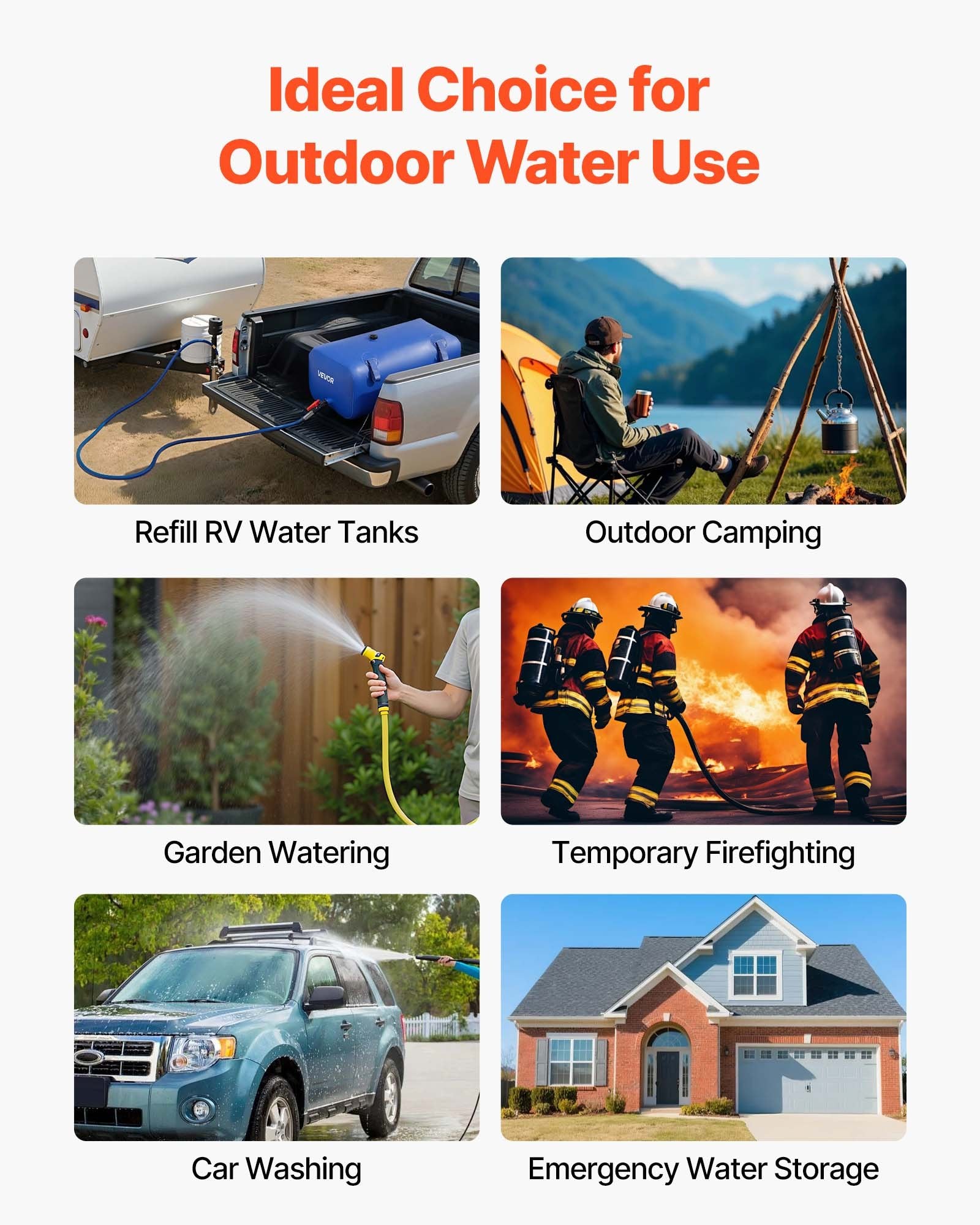 Food Storage: VEVOR Water Storage Bladder 113L Large Capacity Water Bag, Portable & Collapsible Soft Waters Container, Leakproof & Tear-Resistant PVC Emergency Waters Storage Tank for RV Truck & Outdoor Use
