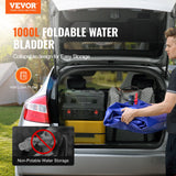 Portable Toilets & Showers: VEVOR Portable Water Storage Bladder 264 Gal 1000D PVC Collapsible Water Tank