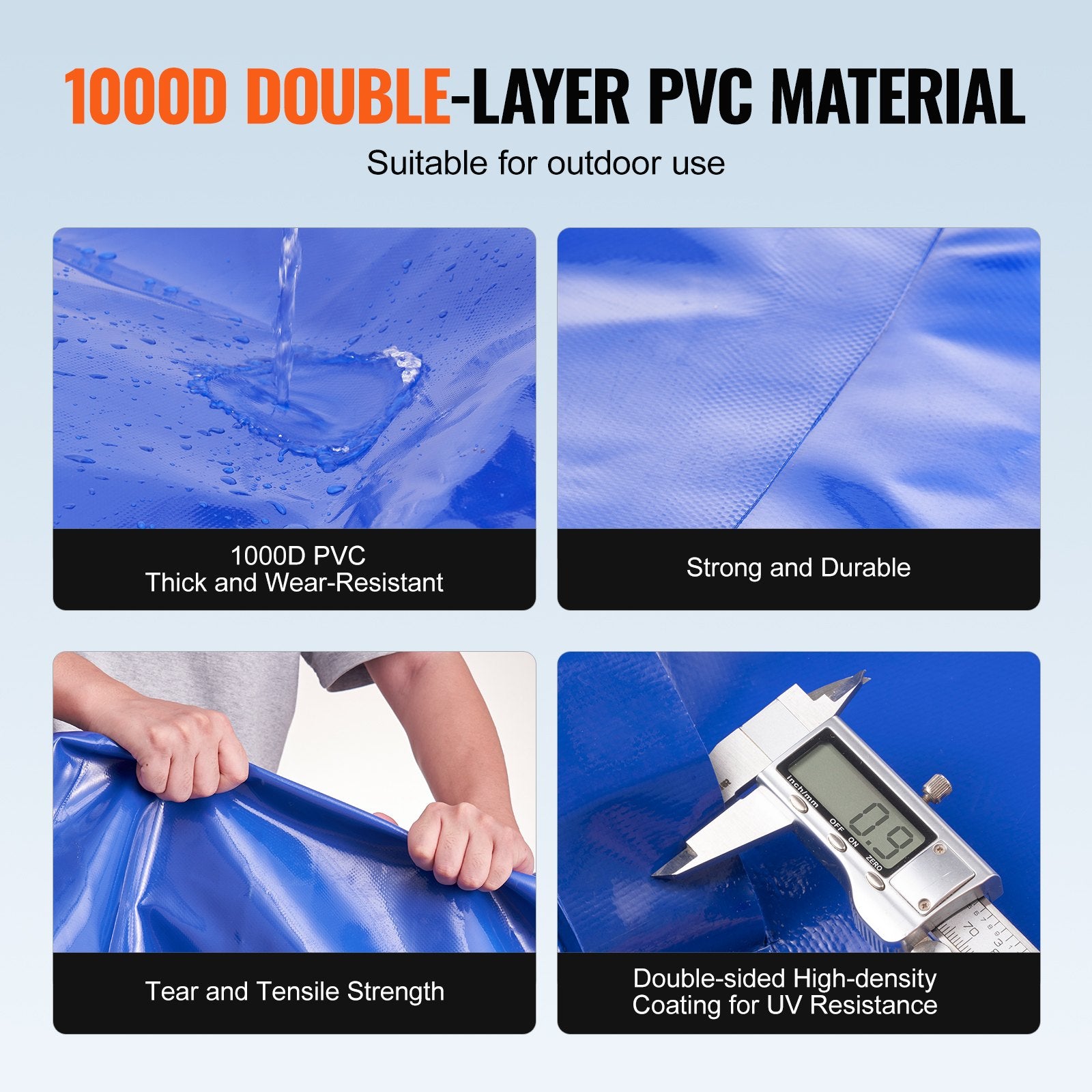 Portable Toilets & Showers: VEVOR Portable Water Storage Bladder 264 Gal 1000D PVC Collapsible Water Tank