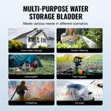 Portable Toilets & Showers: VEVOR Portable Water Storage Bladder 264 Gal 1000D PVC Collapsible Water Tank