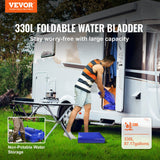 Portable Toilets & Showers: VEVOR Portable Water Storage Bladder 87 Gal 1000D PVC Collapsible Water Tank