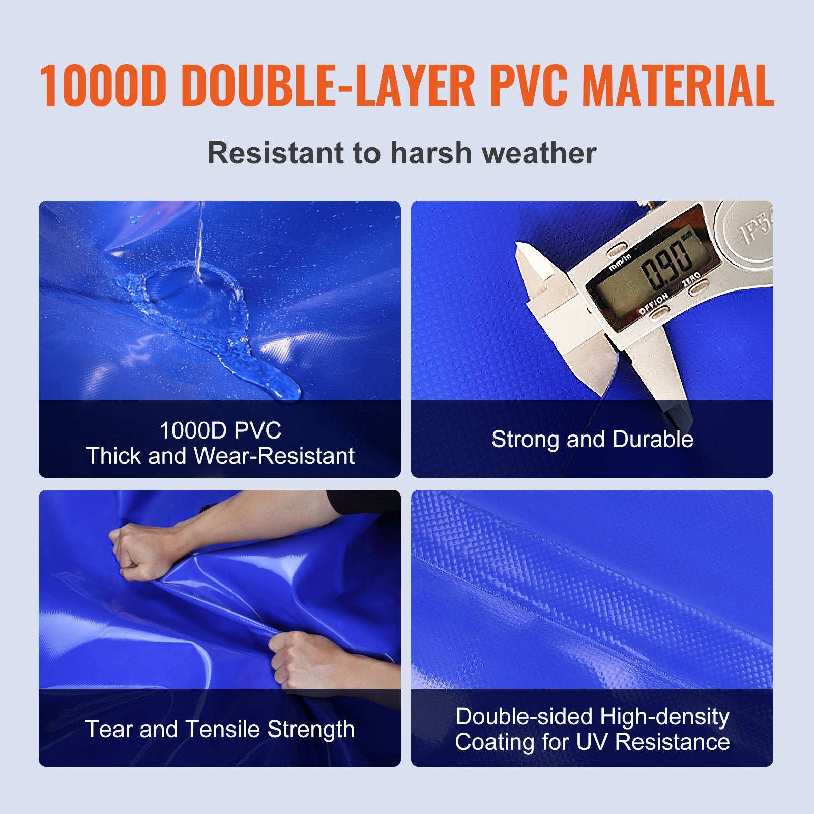 Portable Toilets & Showers: VEVOR Portable Water Storage Bladder 87 Gal 1000D PVC Collapsible Water Tank