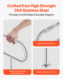 Automotive Parts: VEVOR Toilet Safety Rail, 80 cm U-Shaped Handicap Grab Bar, 304 Stainless Steel Senior Safety Pole, Toilet Grab Bars with Anti-Slip Handle, 136 kg Load Capacity Security Handrail with Support Leg