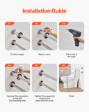 Automotive Parts: VEVOR Toilet Safety Rail, 80 cm U-Shaped Handicap Grab Bar, 304 Stainless Steel Senior Safety Pole, Toilet Grab Bars with Anti-Slip Handle, 136 kg Load Capacity Security Handrail with Support Leg
