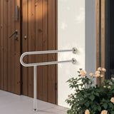 Automotive Parts: VEVOR Toilet Safety Rail, 80 cm U-Shaped Handicap Grab Bar, 304 Stainless Steel Senior Safety Pole, Toilet Grab Bars with Anti-Slip Handle, 136 kg Load Capacity Security Handrail with Support Leg