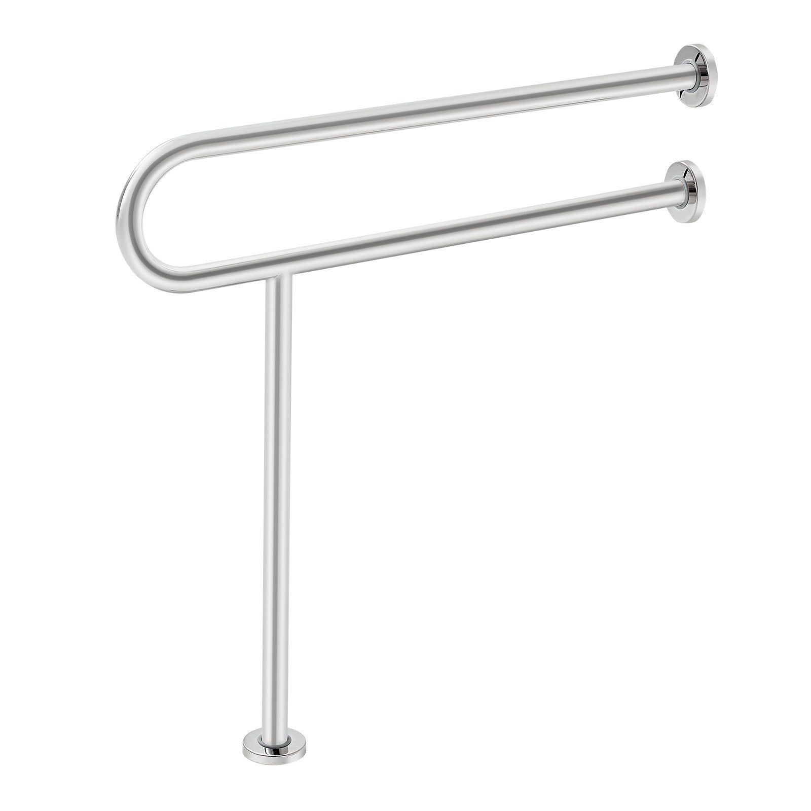 Automotive Parts: VEVOR Toilet Safety Rail, 80 cm U-Shaped Handicap Grab Bar, 304 Stainless Steel Senior Safety Pole, Toilet Grab Bars with Anti-Slip Handle, 136 kg Load Capacity Security Handrail with Support Leg
