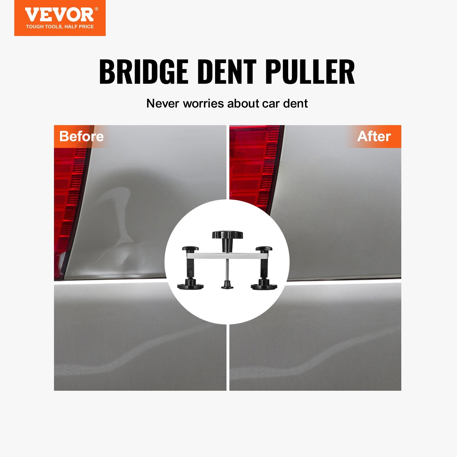 Automotive Repair & Speciality Tools: VEVOR 25 PCS Dent Removal Kit, Auto Body Paintless Dent Removal Tools Kit with Bridge Puller, Puller Tabs, Hot Melt Glue Gun, Glue Sticks, Dent Puller Kit for Auto Body Dents, and Other Metal Surface