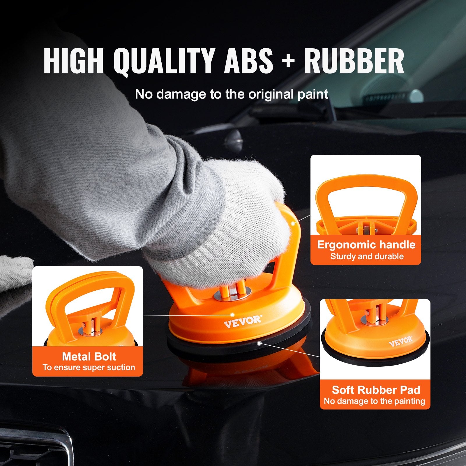 Automotive Repair & Speciality Tools: VEVOR 3PCS Car Body Dent Puller Suction Repair Pull Ding Remover Sucker Cup Tool
