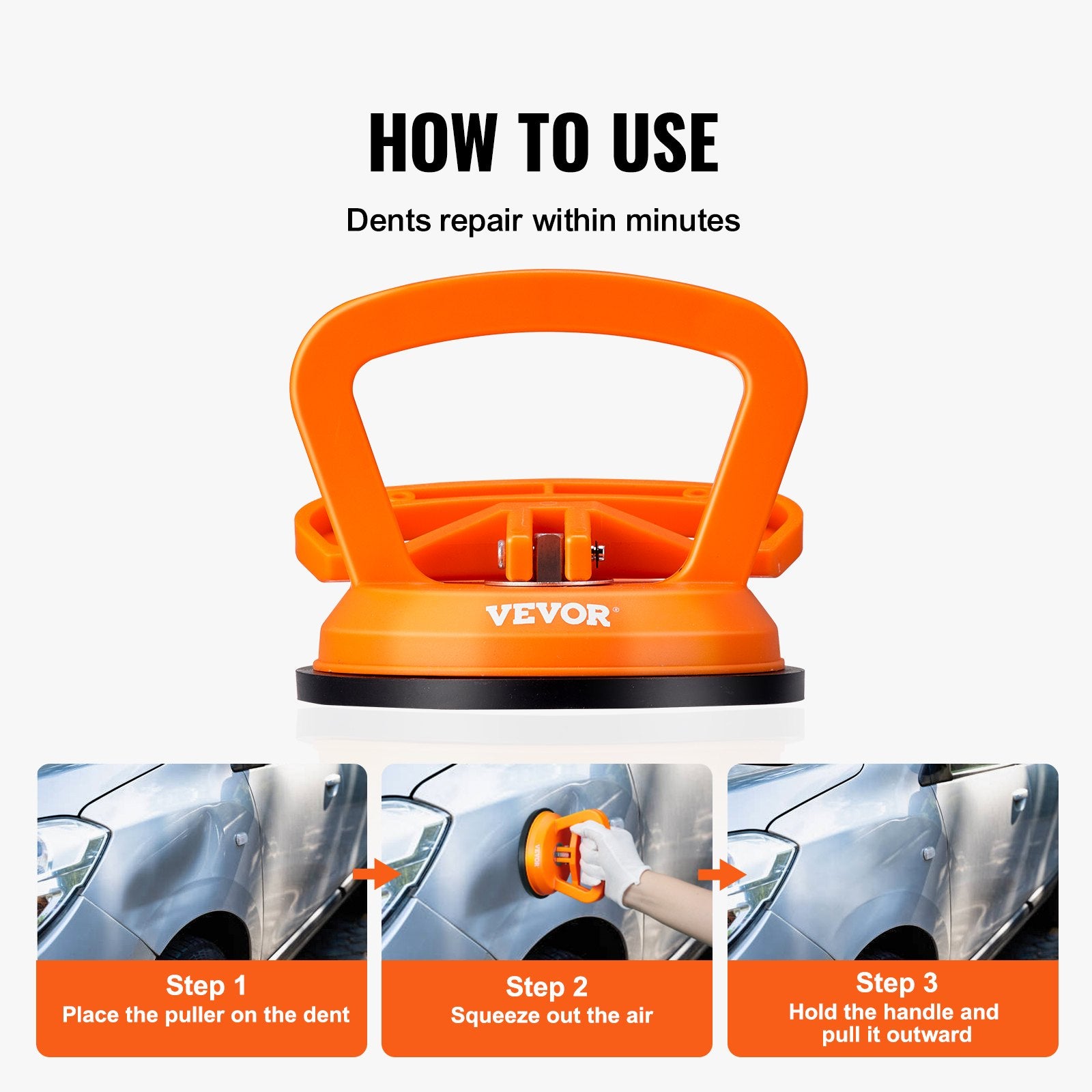 Automotive Repair & Speciality Tools: VEVOR 3PCS Car Body Dent Puller Suction Repair Pull Ding Remover Sucker Cup Tool