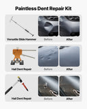 Hand Tools: VEVOR Dent Puller Kit, 61 PCS Paintless Dent Removal Kit with Golden Lifter, Slide Hammer T-Bar, Glue Gun, Auto Body Hail Damage Repair Remover Tools for Car Refrigerator Large Small Door Ding Repair