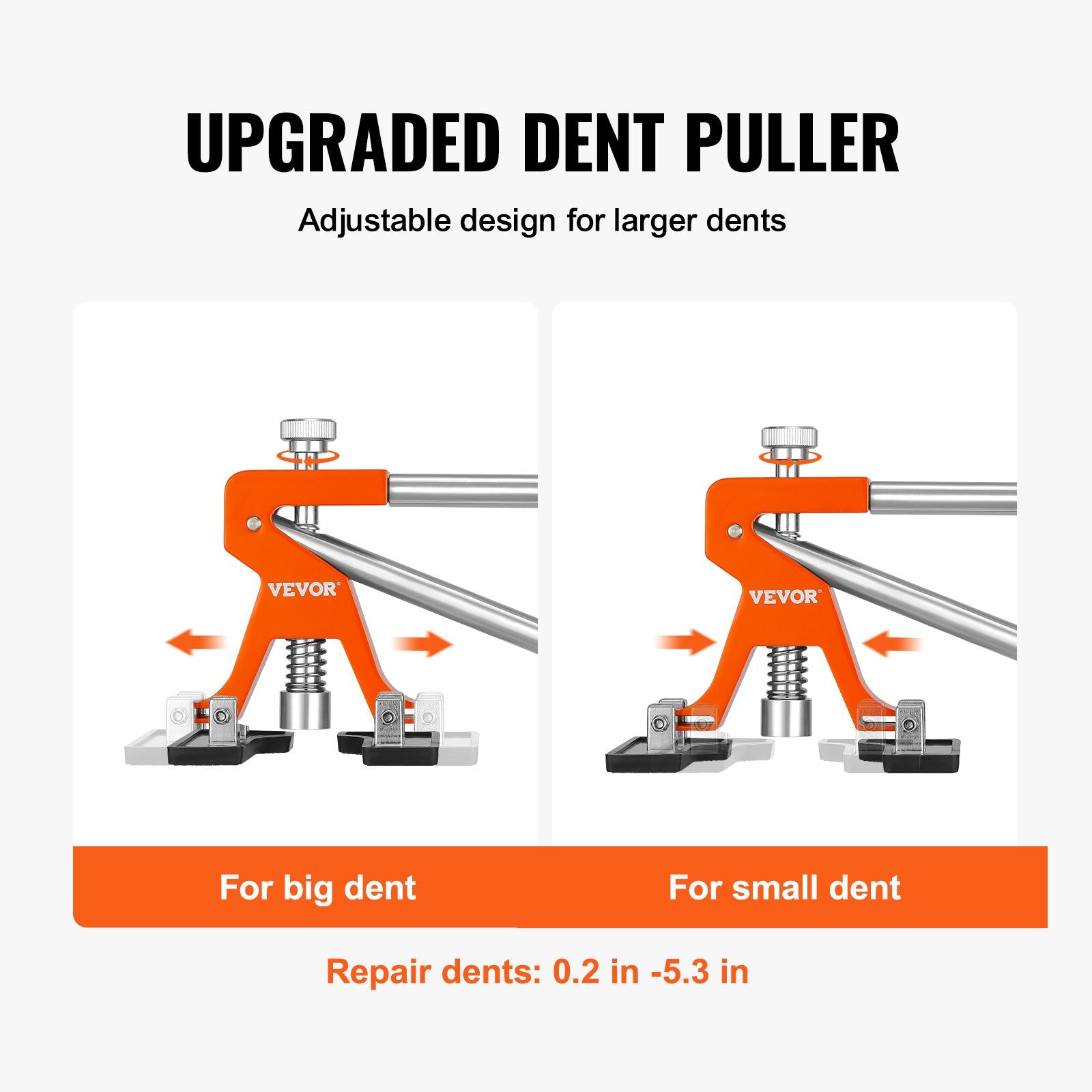 Automotive Repair & Speciality Tools: VEVOR 56 PCS Dent Removal Kit, Paintless Dent Repair Kit with Golden Lifter, Bridge Puller, Car Dent Puller with Puller Tabs, Hot Glue Gun for Auto Body Dents, Hail Damage, Door Ding