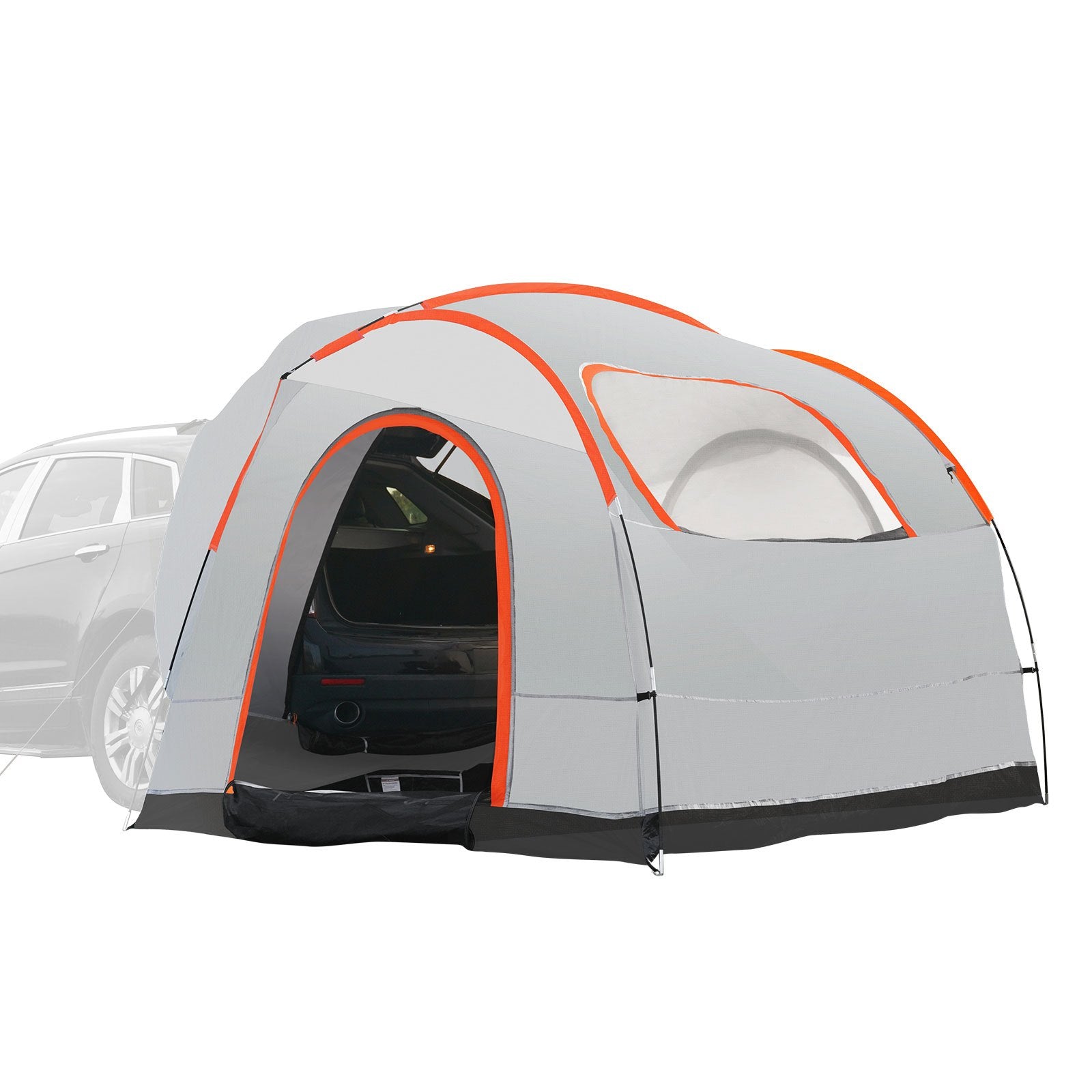 Caravan Accessories: VEVOR SUV Camping Tent, 8'-8' SUV Tent Attachment for Camping with Rain Layer and Carry Bag, PU2000mm Double Layer Truck Tent, Accommodate 6-8 Person, Rear Tent for Van Hatch Tailgate