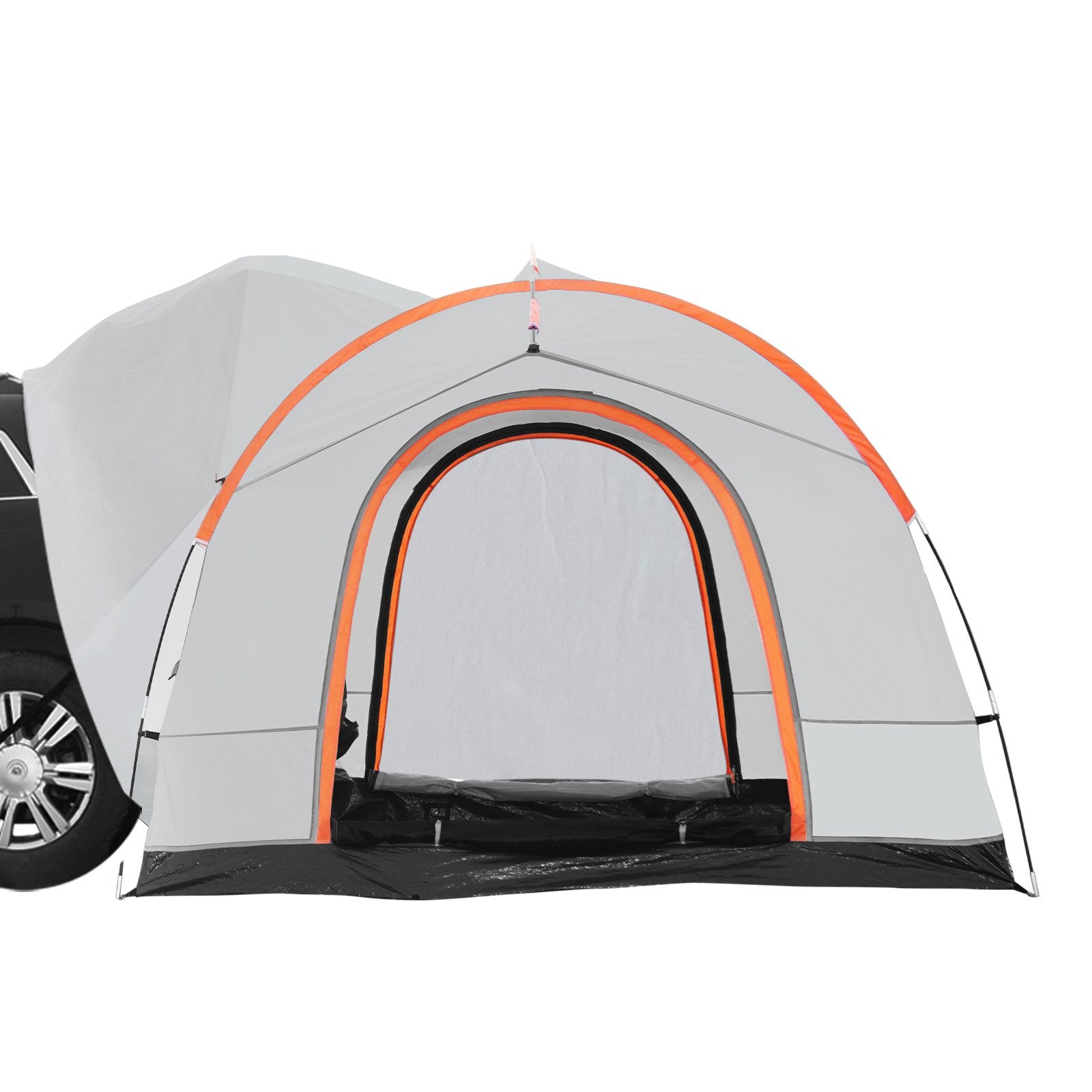 Caravan Accessories: VEVOR SUV Camping Tent, 8'-8' SUV Tent Attachment for Camping with Rain Layer and Carry Bag, PU2000mm Double Layer Truck Tent, Accommodate 6-8 Person, Rear Tent for Van Hatch Tailgate