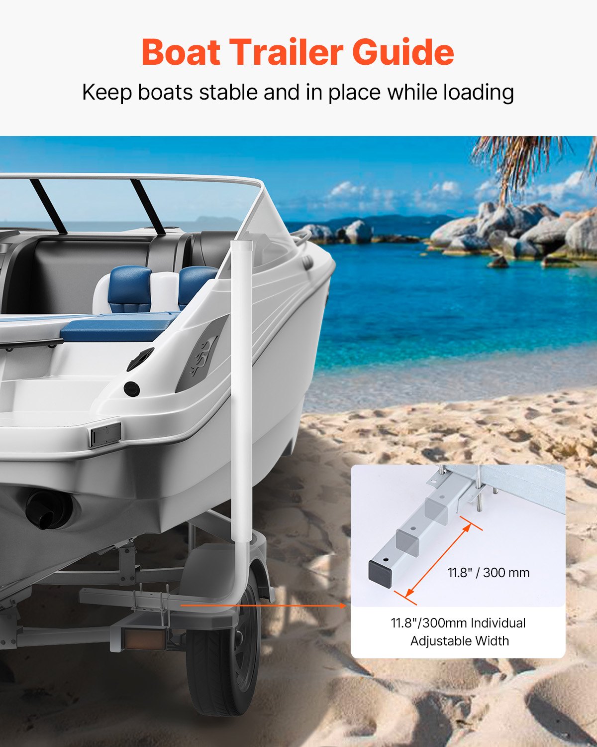 Bath Towels & Robes: VEVOR Boat Trailer Guide, 1016mm Adjustable Design Trailer Guide Poles, 2PCS High-Hardness Steel Trailer Guide-Ons, Trailer Guides with PVC Pipe Posts, for Ski Boat, Fishing Boat or Sailboat Trailer