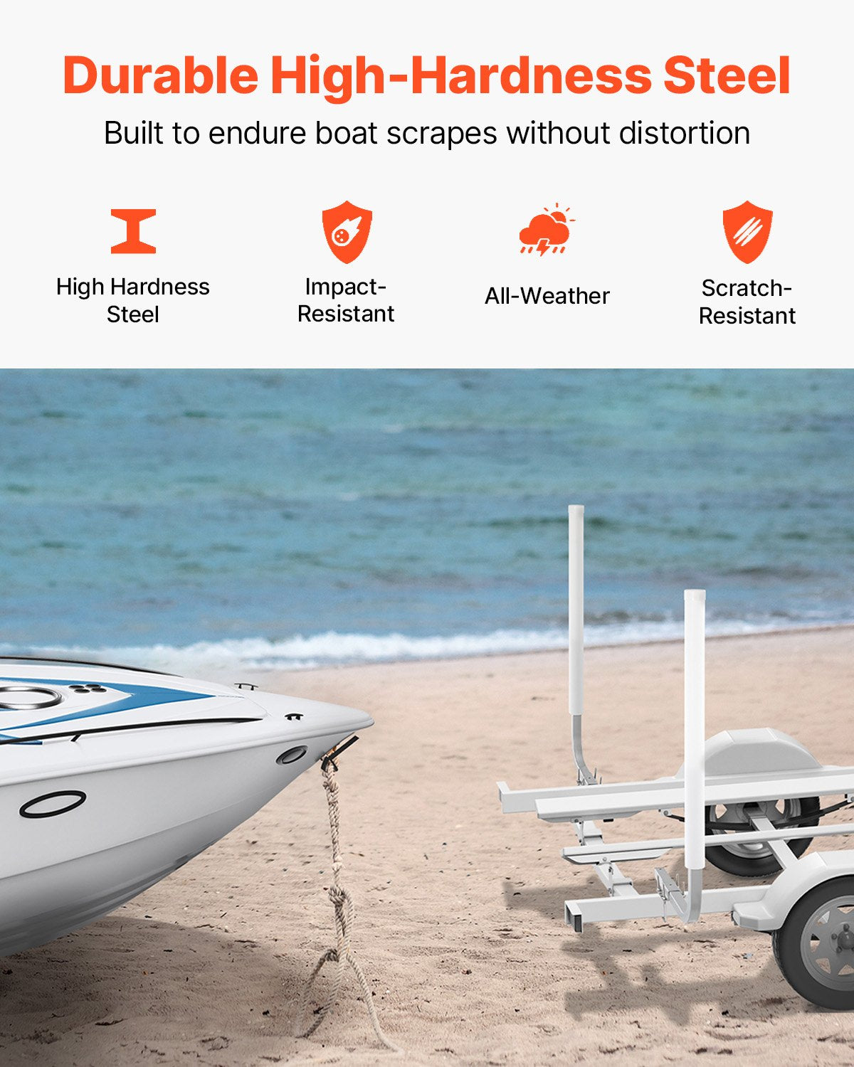 Bath Towels & Robes: VEVOR Boat Trailer Guide, 1016mm Adjustable Design Trailer Guide Poles, 2PCS High-Hardness Steel Trailer Guide-Ons, Trailer Guides with PVC Pipe Posts, for Ski Boat, Fishing Boat or Sailboat Trailer