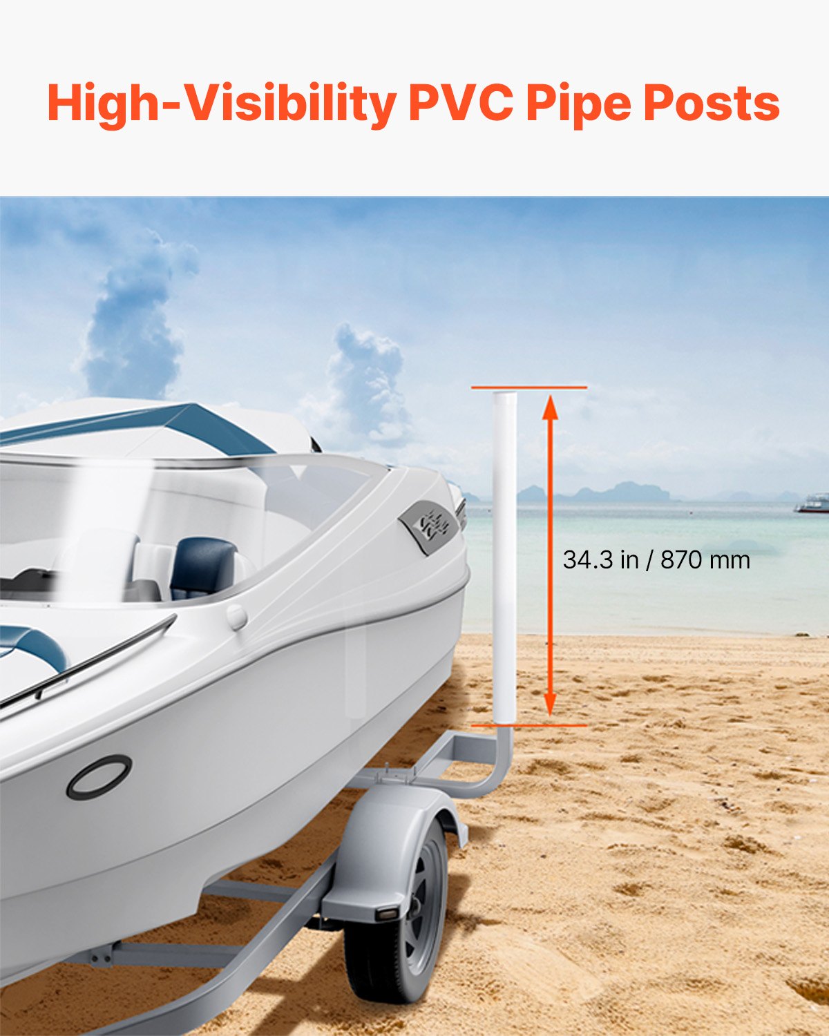 Bath Towels & Robes: VEVOR Boat Trailer Guide, 1016mm Adjustable Design Trailer Guide Poles, 2PCS High-Hardness Steel Trailer Guide-Ons, Trailer Guides with PVC Pipe Posts, for Ski Boat, Fishing Boat or Sailboat Trailer