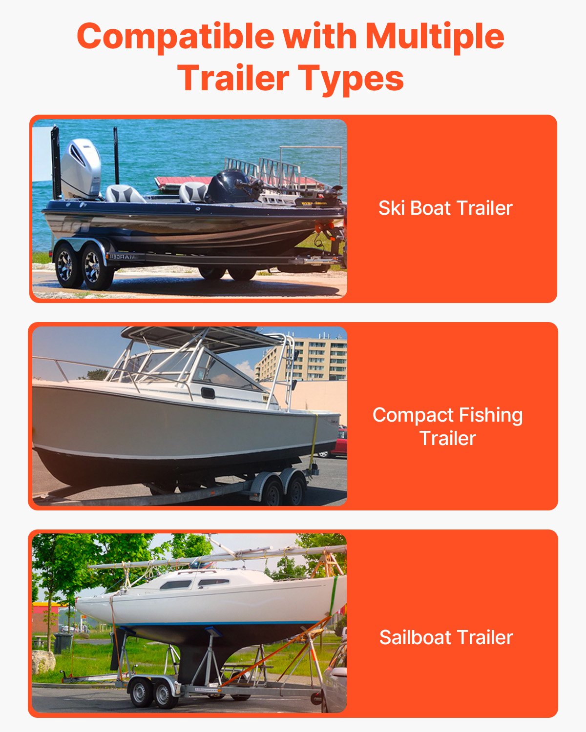 Boating Accessories: VEVOR Boat Trailer Guide, 1219.2mm Adjustable Design Trailer Guide Poles, 2PCS High-Hardness Steel Trailer Guide-Ons, Trailer Guides with PVC Pipes, for Ski Boat, Fishing Boat or Sailboat Trailer