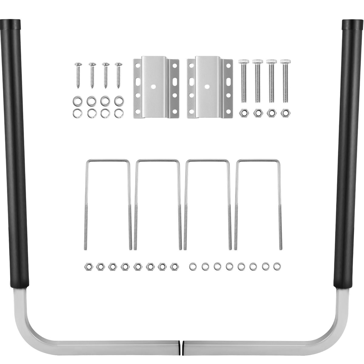 Boat Trailer Guide-ons, 40\", 2PCS Rustproof Galvanized Steel Trailer Guide ons, Trailer Guides with Black PVC Pipes, Mounting Parts Included, for Ski Boat, Fishing Boat or Sailboat Trailer