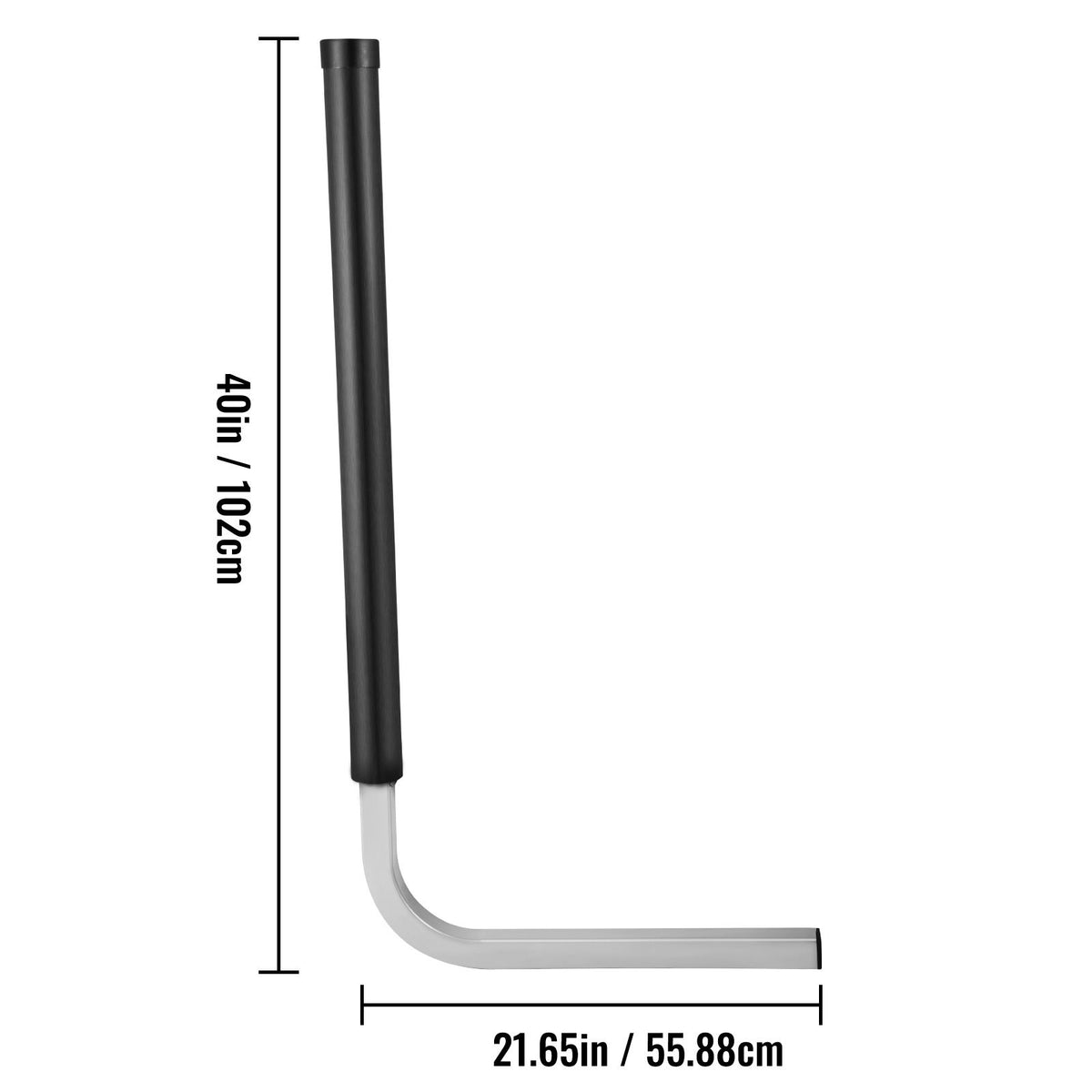 Boat Trailer Guide-ons, 40\", 2PCS Rustproof Galvanized Steel Trailer Guide ons, Trailer Guides with Black PVC Pipes, Mounting Parts Included, for Ski Boat, Fishing Boat or Sailboat Trailer