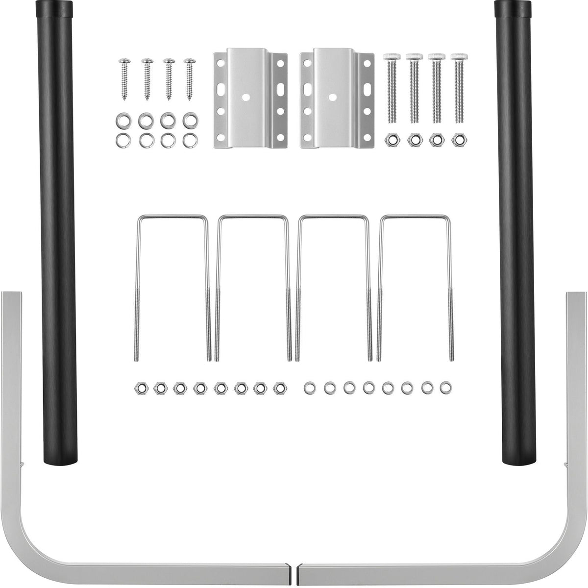 Boat Trailer Guide-ons, 40\", 2PCS Rustproof Galvanized Steel Trailer Guide ons, Trailer Guides with Black PVC Pipes, Mounting Parts Included, for Ski Boat, Fishing Boat or Sailboat Trailer