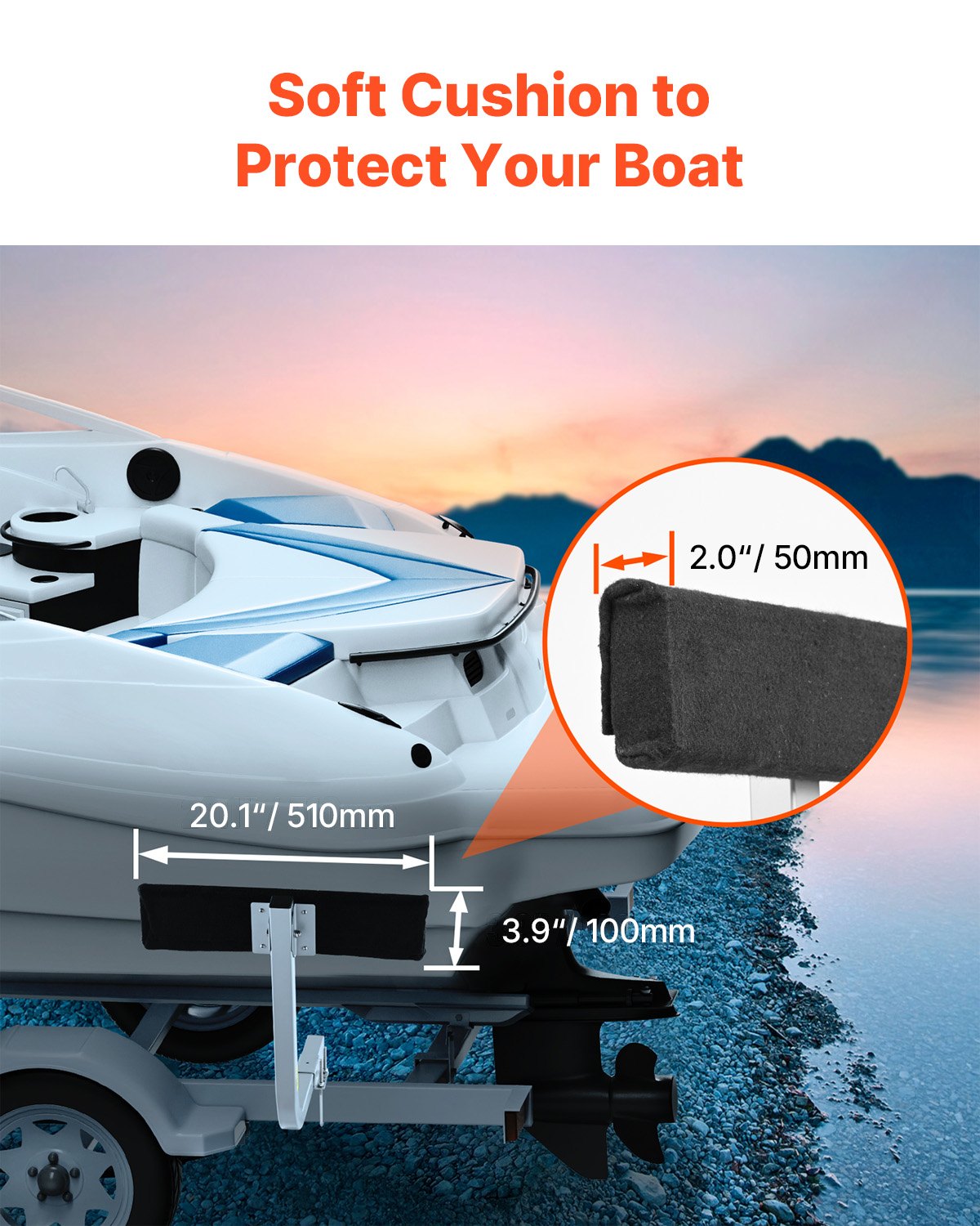 Caravan Accessories: VEVOR Boat Trailer Guide, 2PCS Adjustable Short Bunk Guide-Ons, Hardened Steel Trailer Guide Poles with Soft Cushion, Heavy Duty Roller Guide Design, for Ski Boat, Fishing Boat or Sailboat Trailer