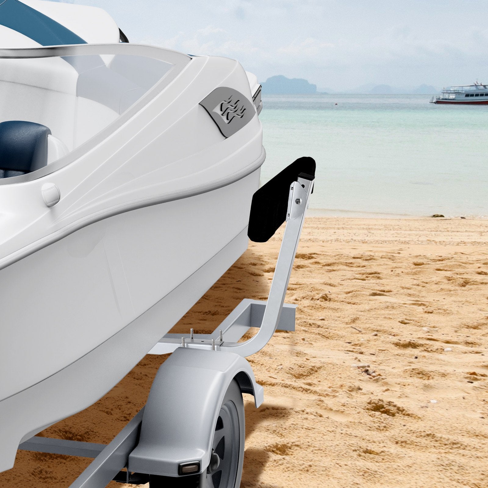 Caravan Accessories: VEVOR Boat Trailer Guide, 2PCS Adjustable Short Bunk Guide-Ons, Hardened Steel Trailer Guide Poles with Soft Cushion, Heavy Duty Roller Guide Design, for Ski Boat, Fishing Boat or Sailboat Trailer
