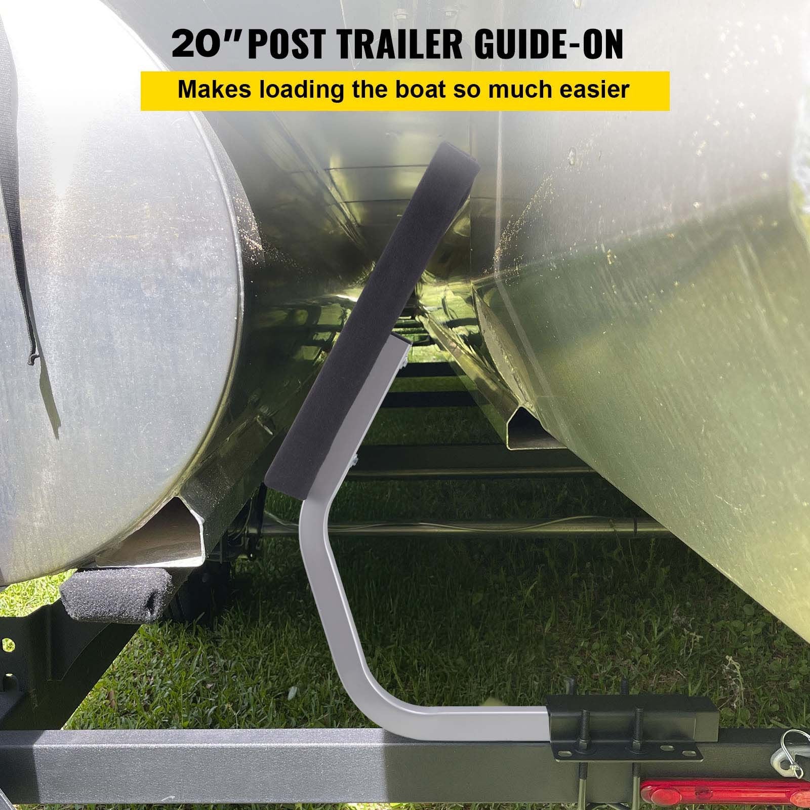 Boating Accessories: VEVOR Boat Trailer Guide on, 24"", One Pair Trailer Pontoon Bunk Board Guide-ons, Steel Trailer Guides, Complete Mounting Accessories Included, for Ski Boat, Fishing Boat or Sailboat Trailer