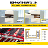 Basketball & Basketball Accessories: VEVOR Drawer Slide Soft Close Drawer 1Pair 36" Ball Bearing Full Extension 500lb