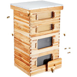 Beekeeping: VEVOR Bee Hive 40 Frame Bee Hives Starter Kit, Beeswax Coated Cedar Wood, 2 Deep + 2 Medium Bee Boxes Langstroth Beehive Kit, Transparent Acrylic Windows with Foundations for Beginners Pro Beekeepers