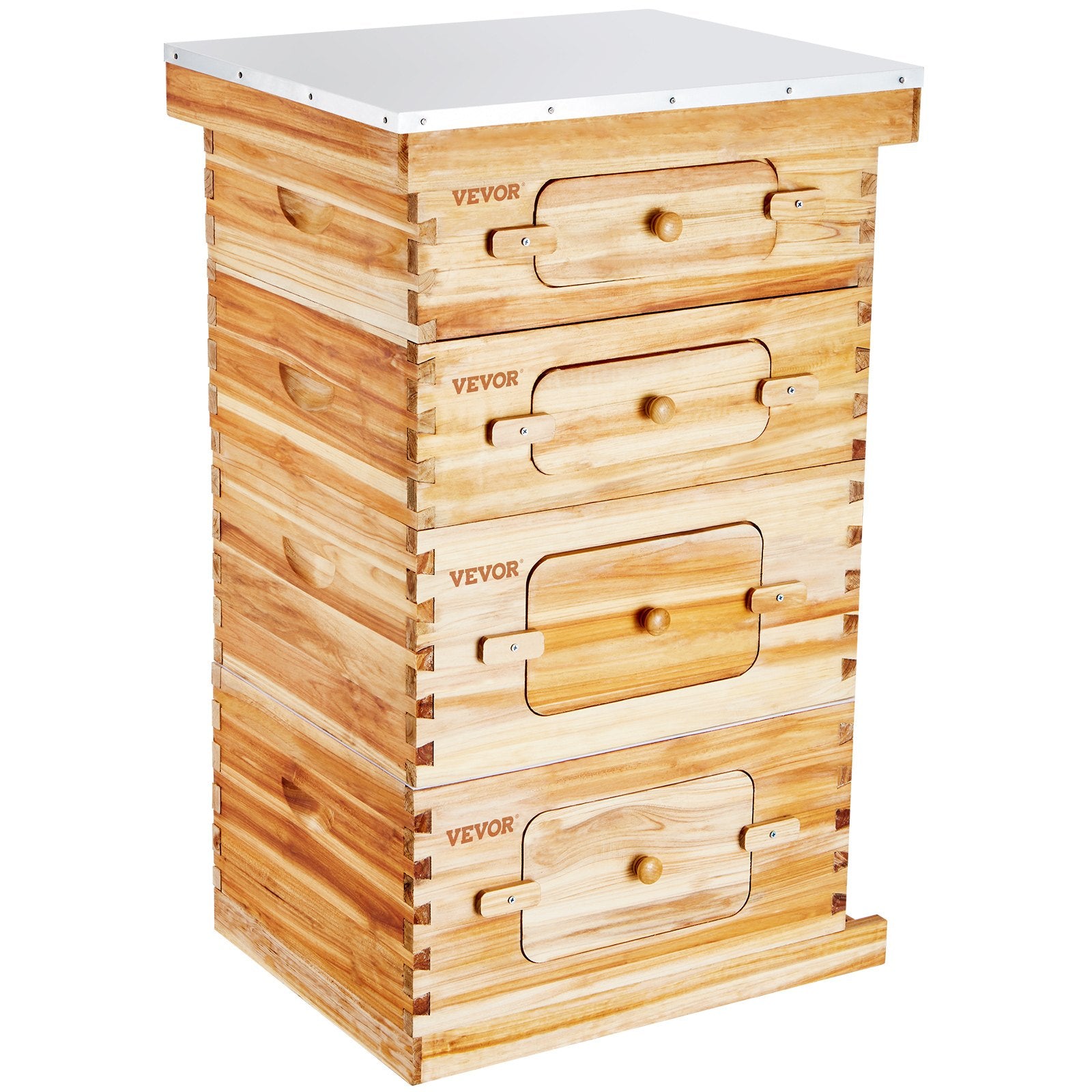 Beekeeping: VEVOR Bee Hive 40 Frame Bee Hives Starter Kit, Beeswax Coated Cedar Wood, 2 Deep + 2 Medium Bee Boxes Langstroth Beehive Kit, Transparent Acrylic Windows with Foundations for Beginners Pro Beekeepers