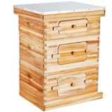 Beekeeping: VEVOR Bee Hive 30 Frame Bee Hives Starter Kit, Beeswax Coated Fir Wood, 2 Deep + 1 Medium Bee Boxes Langstroth Beehive Kit, Transparent Acrylic Windows with Foundations for Beginners Pro Beekeepers