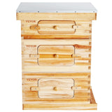 Beekeeping: VEVOR Bee Hive 30 Frame Bee Hives Starter Kit, Beeswax Coated Fir Wood, 2 Deep + 1 Medium Bee Boxes Langstroth Beehive Kit, Transparent Acrylic Windows with Foundations for Beginners Pro Beekeepers