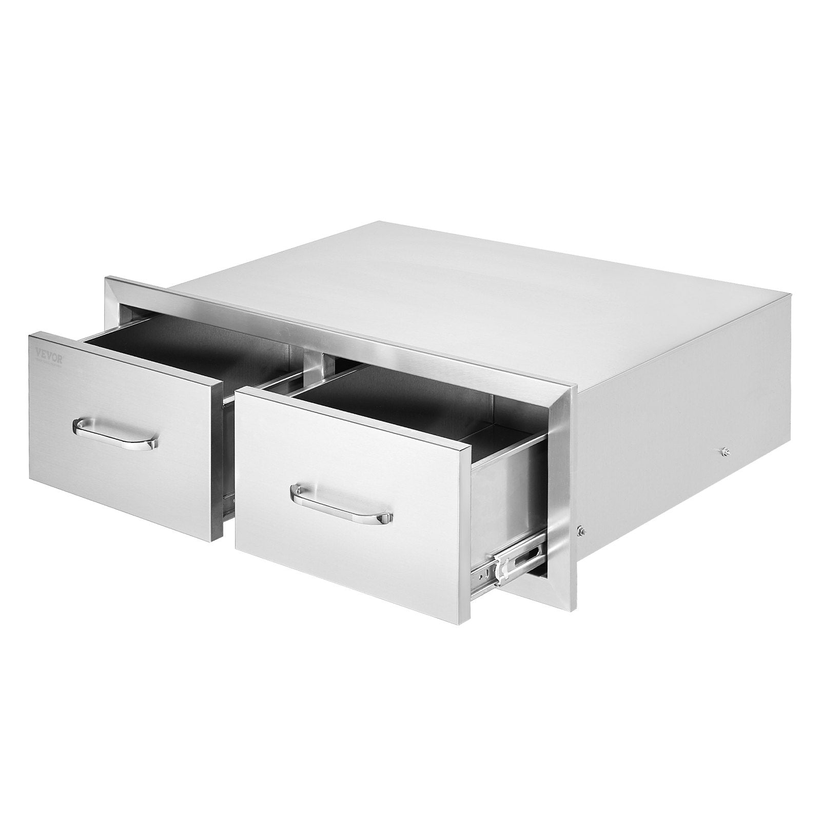 BBQ Tools: VEVOR Outdoor Kitchen Drawers 30" W x 10" H x 20" D, Horizontal Double BBQ Access Drawers Stainless Steel with Handle, BBQ Island Drawers for Outdoor Kitchens or Patio Grill Station