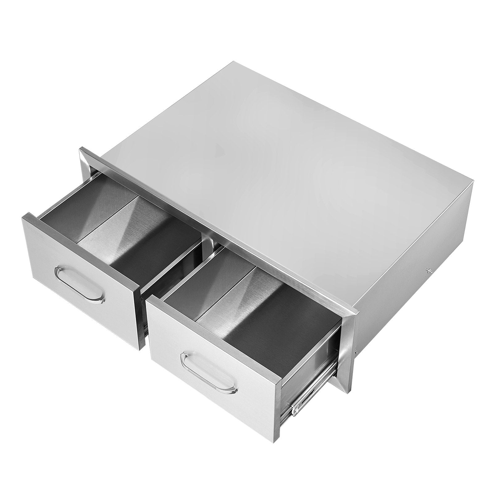 BBQ Tools: VEVOR Outdoor Kitchen Drawers 30" W x 10" H x 20" D, Horizontal Double BBQ Access Drawers Stainless Steel with Handle, BBQ Island Drawers for Outdoor Kitchens or Patio Grill Station
