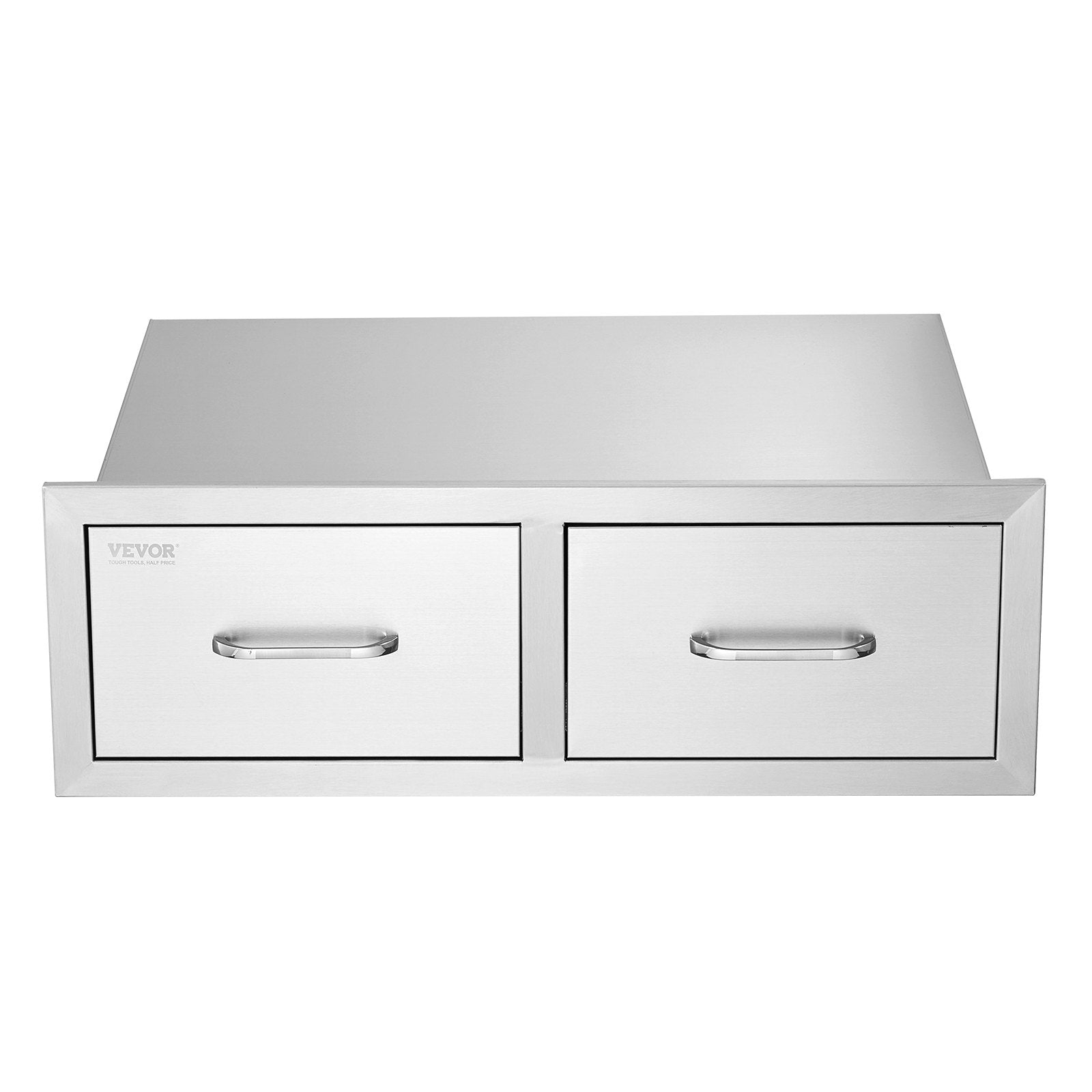 BBQ Tools: VEVOR Outdoor Kitchen Drawers 30" W x 10" H x 20" D, Horizontal Double BBQ Access Drawers Stainless Steel with Handle, BBQ Island Drawers for Outdoor Kitchens or Patio Grill Station