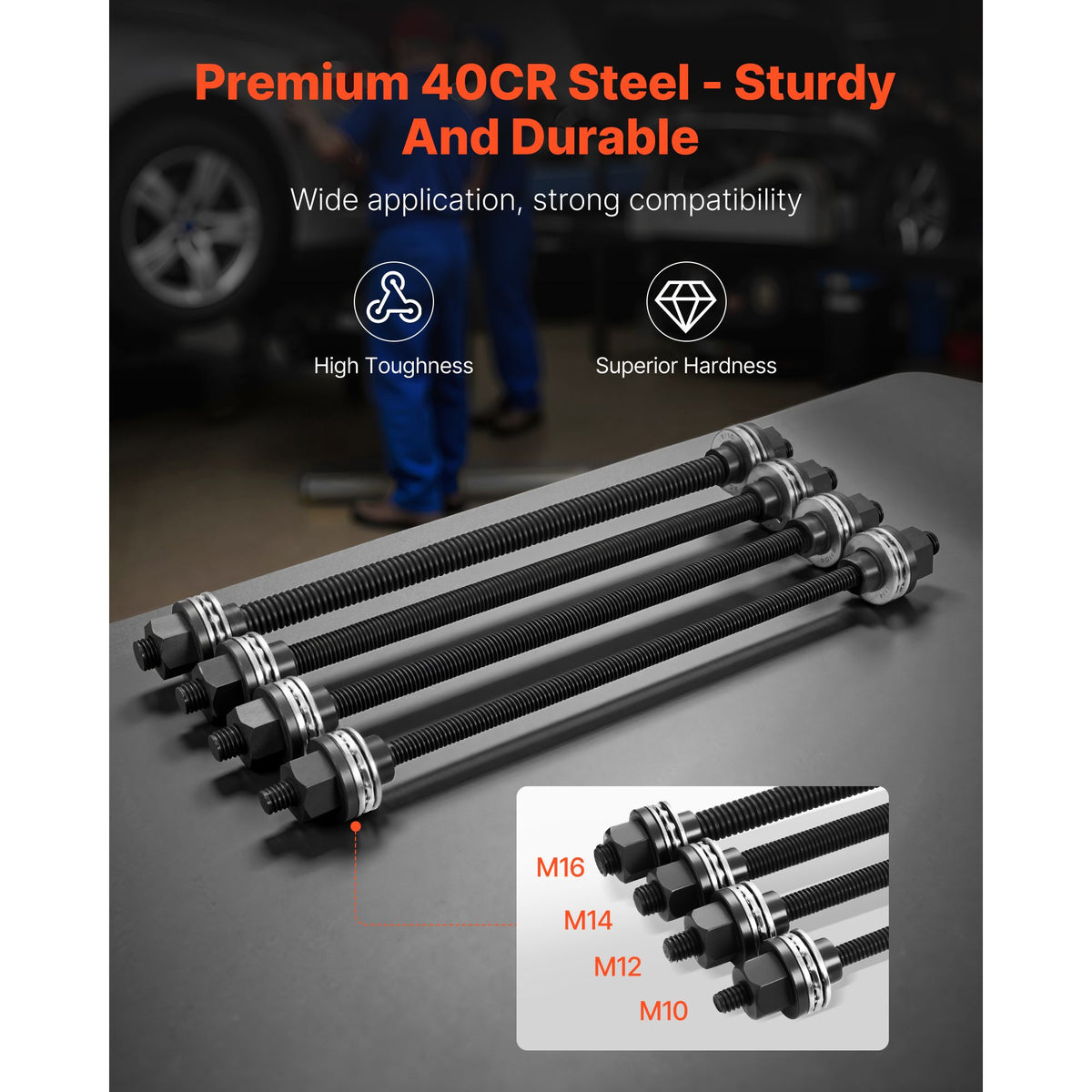 Pull and Press Sleeve Kit, 26 PCS, Steel Bush Removal Insertion Sleeve Tools with Carrying Case, Compatible with LCV and HGV Engines, for Removing and Installing Bushings, Bearings, and Seals