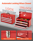 Basketball & Basketball Accessories: VEVOR Tool Box 520 mm Portable Metal Tool Box 3 Drawers Tool Organizer Red